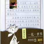 一花一世界　禅の知恵　楷書　磁器しおり付き　中国語版ペン字なぞり書き便箋